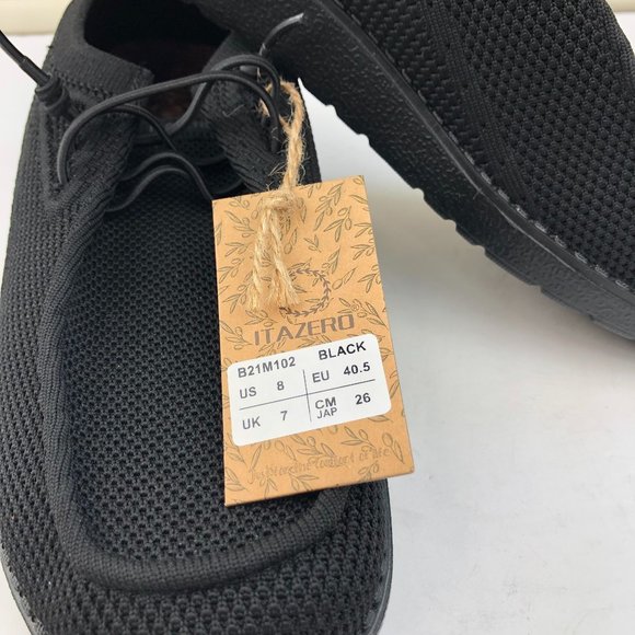 ITAZERO Black Slip On Comfy Loafer Shoes Minimalist Walking - Picture 15 of 15